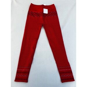 Fabletics XL Cloud Seamless High Waisted‎ Jacquard Leggings Poinsettia Nordic